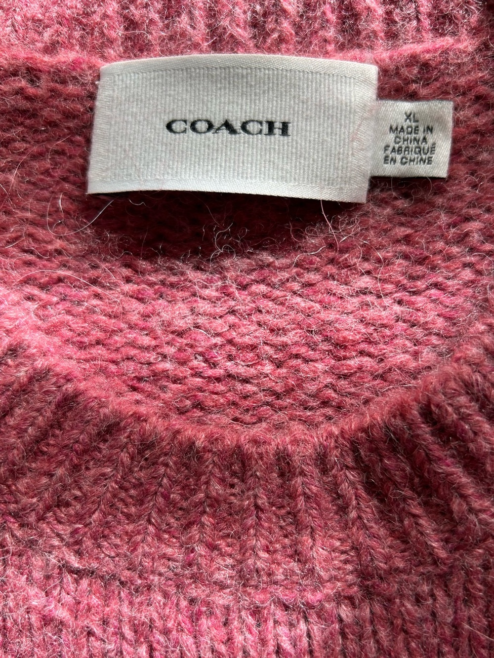 Coach Signature Crewneck Sweater in Rogue Red